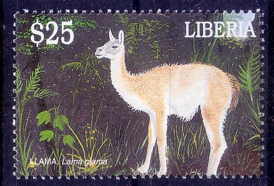 Liberia 2001 MNH, Llama, Domestic Animals  [RG]