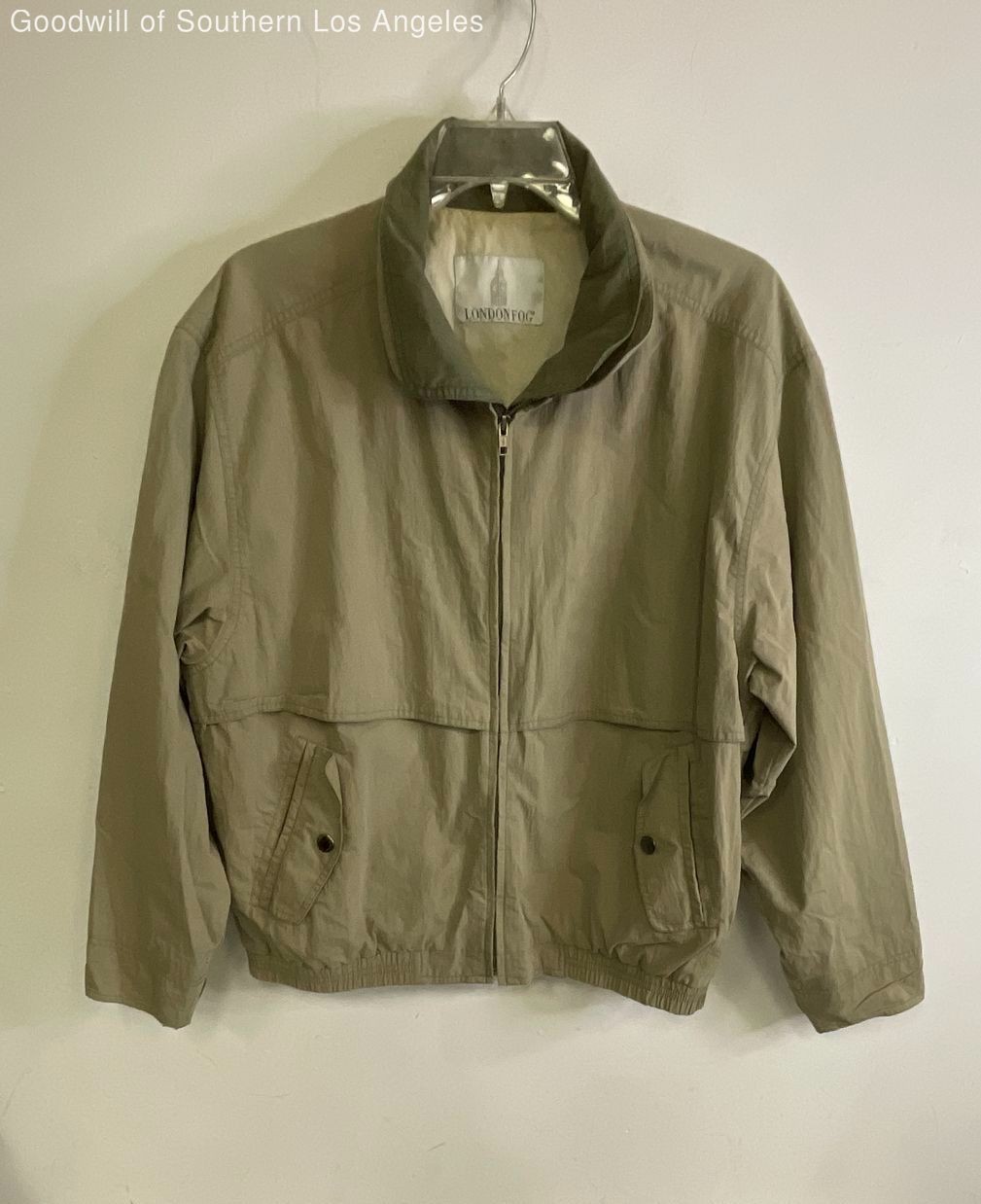 London Fog Beige Bomber Jacket Men's - Size Large