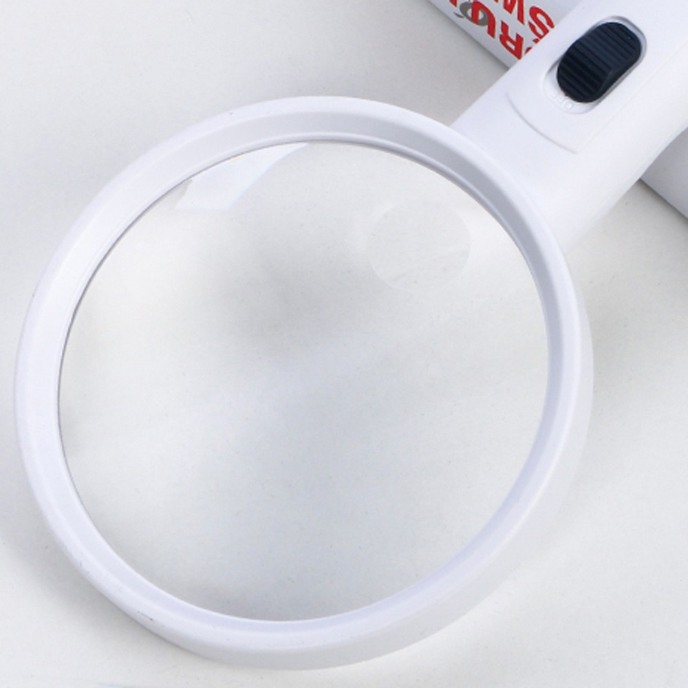 Portable 2X/5X Magnifying Glass Hand-Held Zoomer Magnifier With 3LED UV Lights
