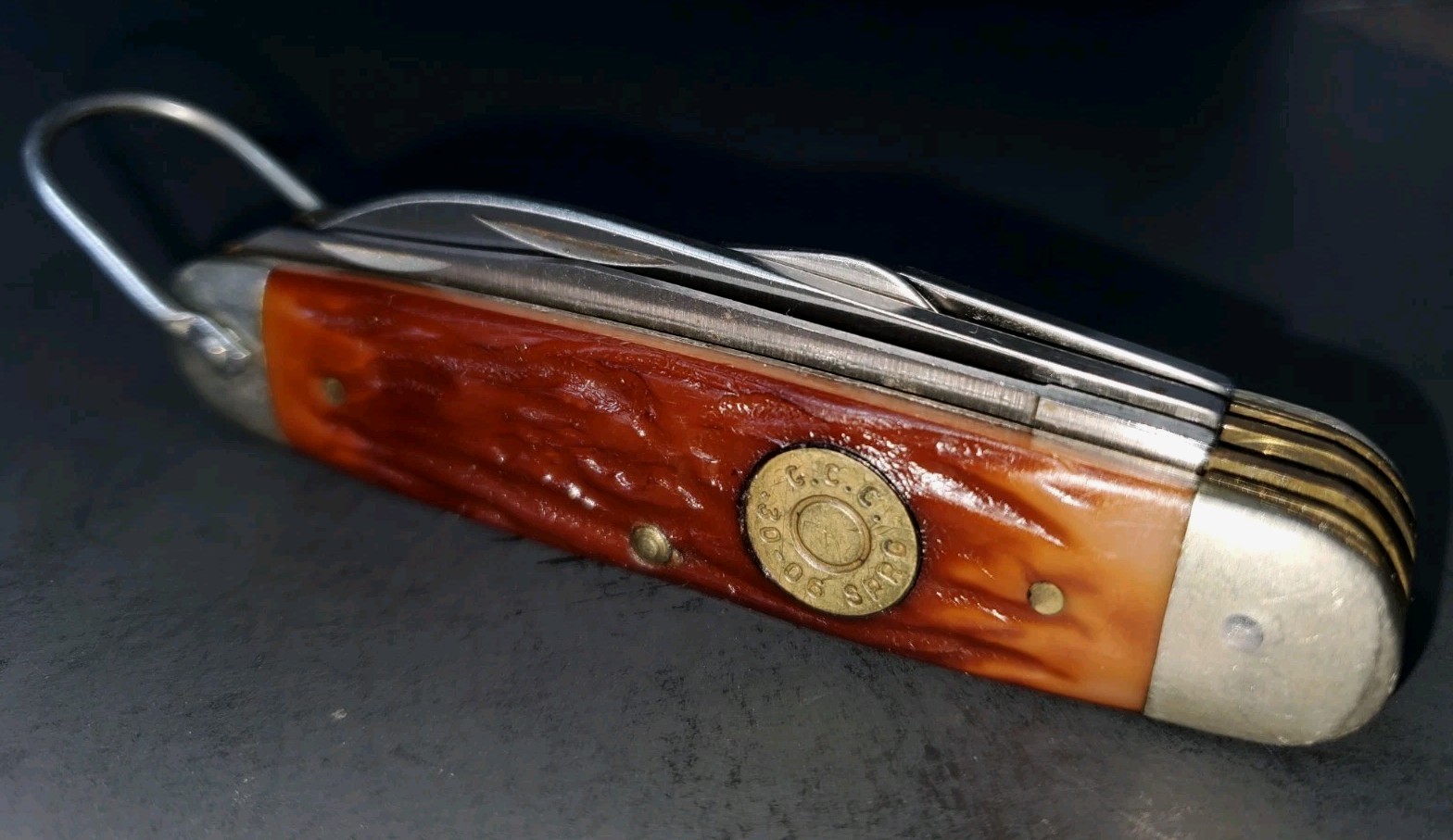 Camillus Classic Cartridge Series C-4 Camp/Scout Knife-30-06 SPRG Inlay-USA