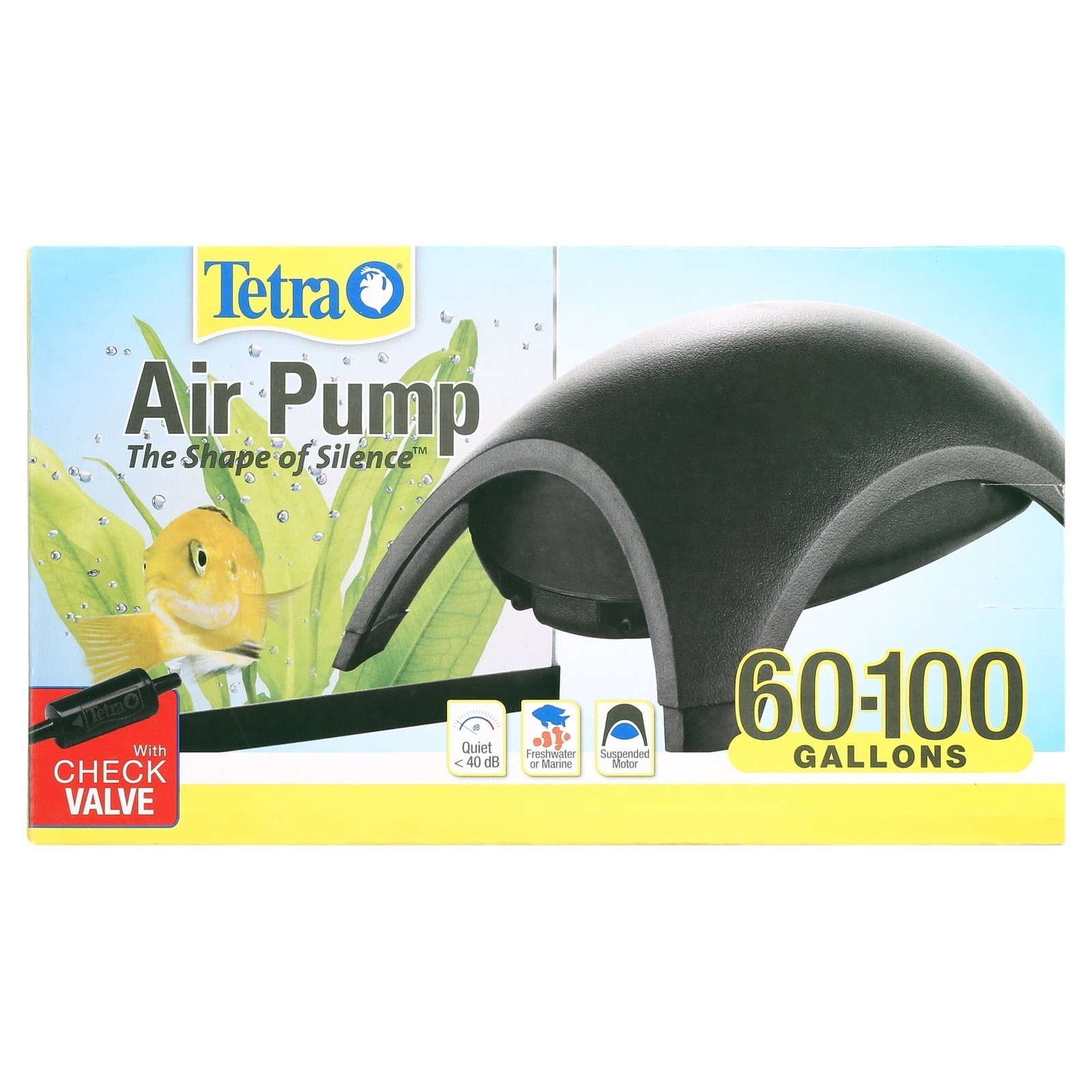 Air Pump 60 to 100 Gallons, For Aquariums, Quiet, Powerful Airflow