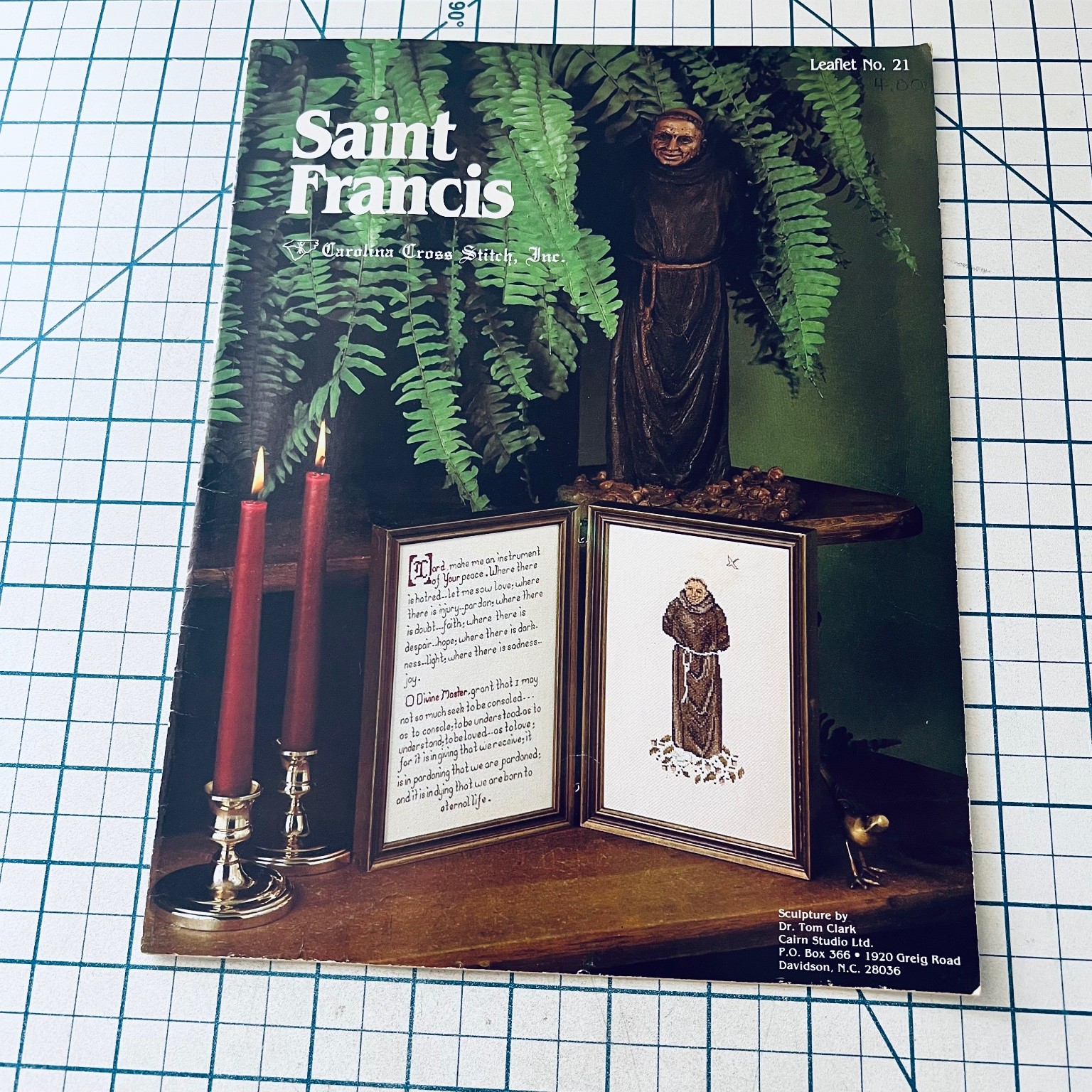 Saint Francis Carolina Cross Stitch Leaflet No. 21 Religious Pattern