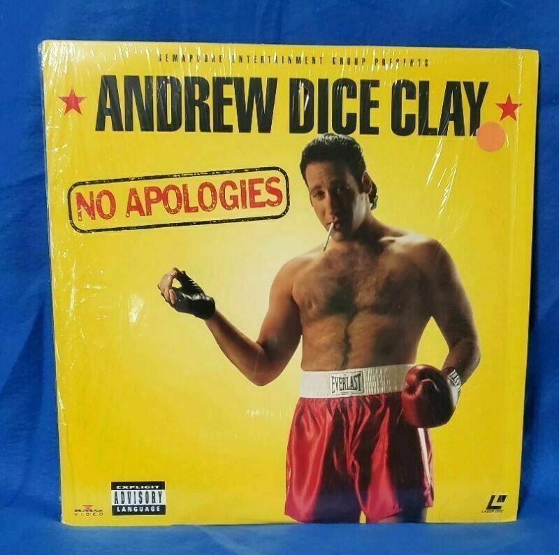 ANDREW DICE CLAY - NO APOLOGIES  - LASERDISC - ANDREW DICE CLAY - THE DICE MAN