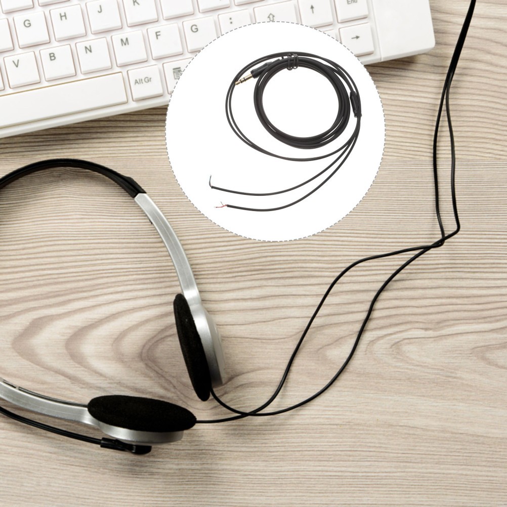 1.5M Earphone Replacement Cable Line Black TPE 30 Cores for Headphones