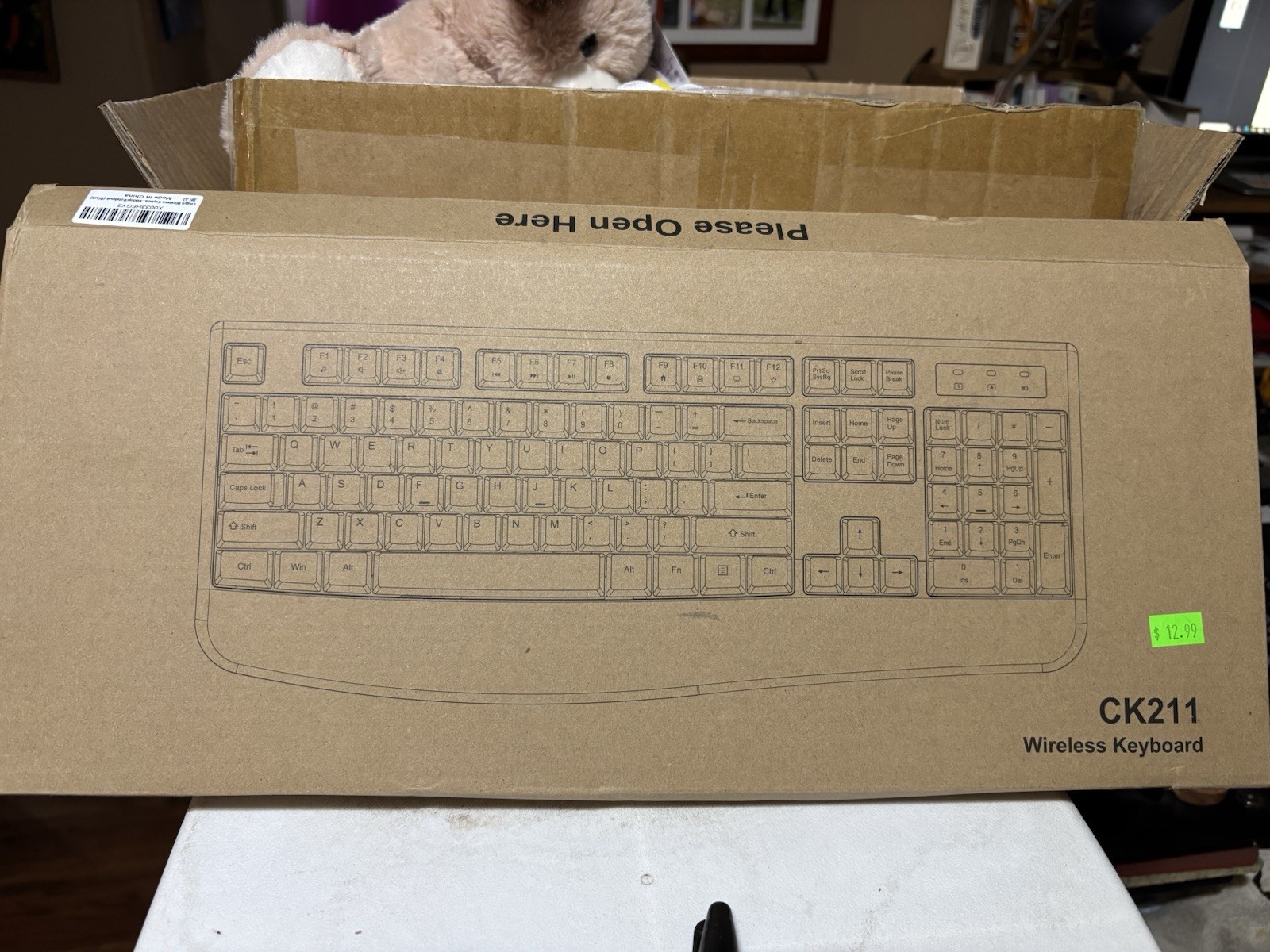 CK211 Wireless Keyboard – Full Size with Number Pad – New Open Box