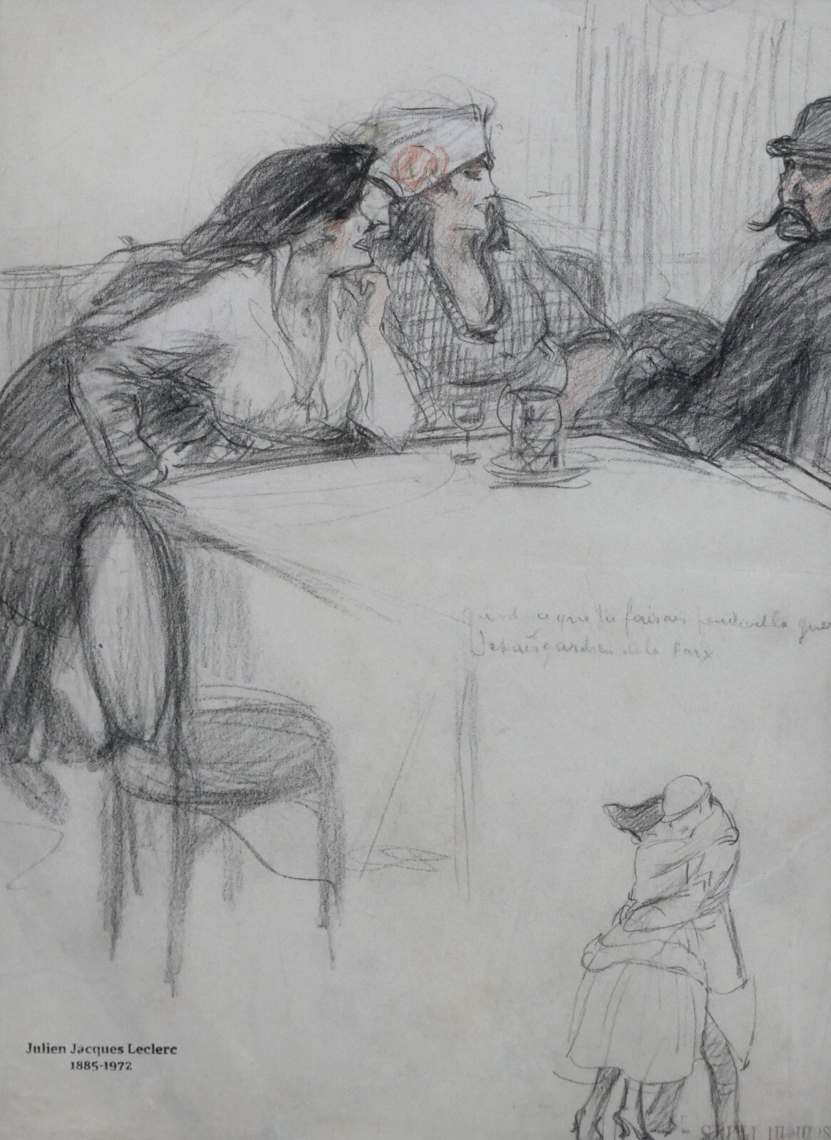 Julien Jacques Leclerc Humour Art Nouveau Police War Drawing