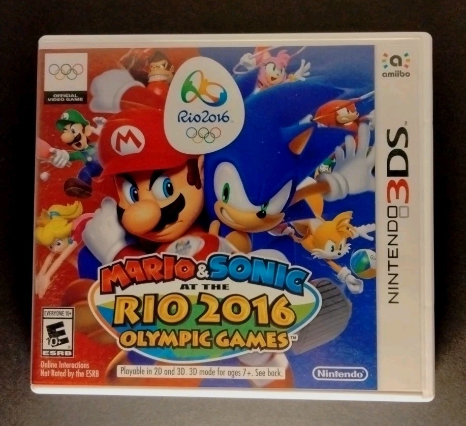 Mario & Sonic Rio 2016 Olympic Games Nintendo 3ds Authentic Case Artwork ONLY
