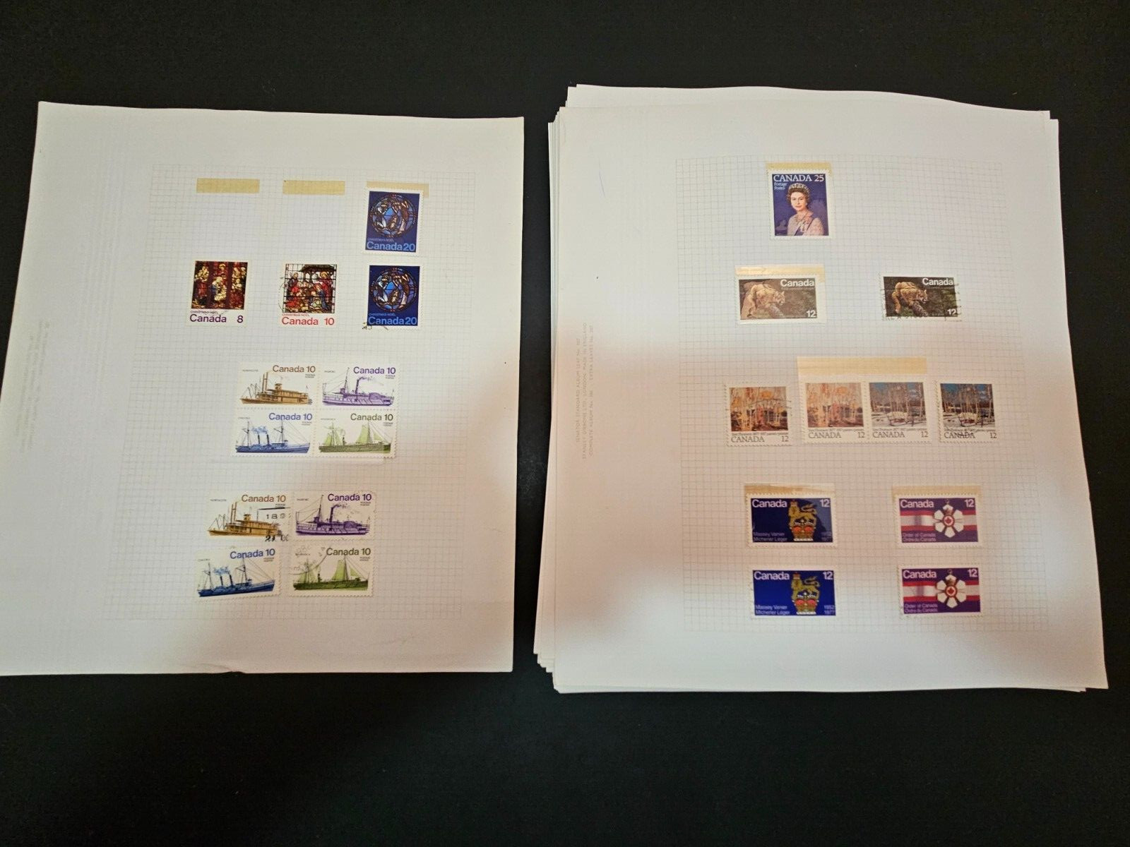 mint and used Canada stamp collection from 1976-1988