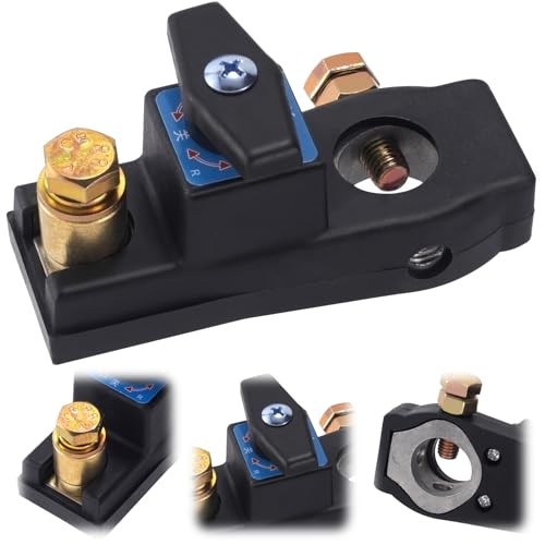 Car Battery Disconnect Switch, 12V/24V High Current Battery Isolator Kill 