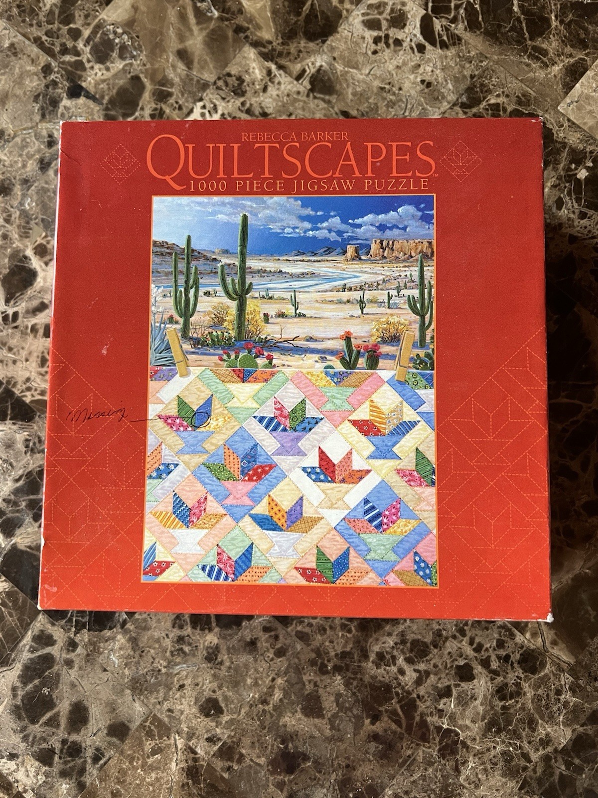 Rebecca Barker Quiltscapes Art 1000 Piece Interlocking Multicolor Puzzle