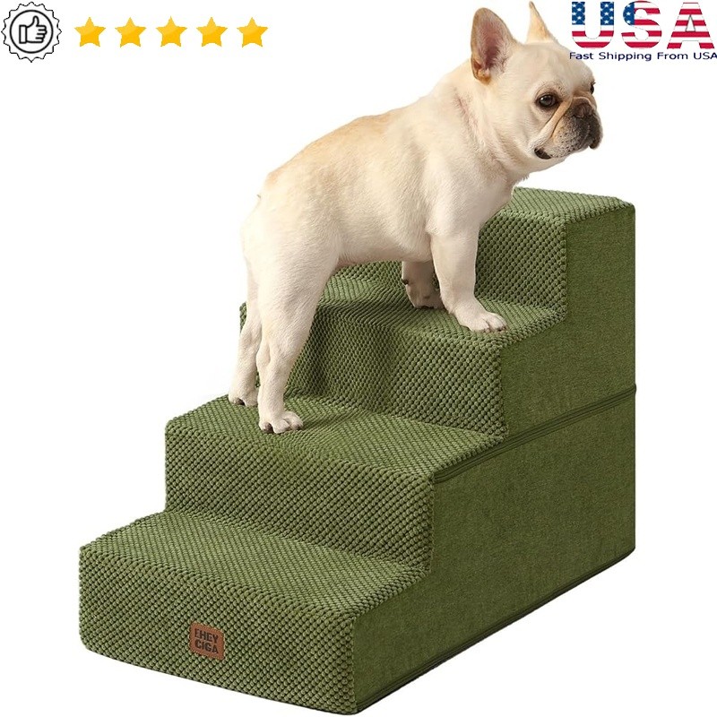Foldable Foam Dog Stairs Small Medium Pets Multi-Scene Usage Easy Clean