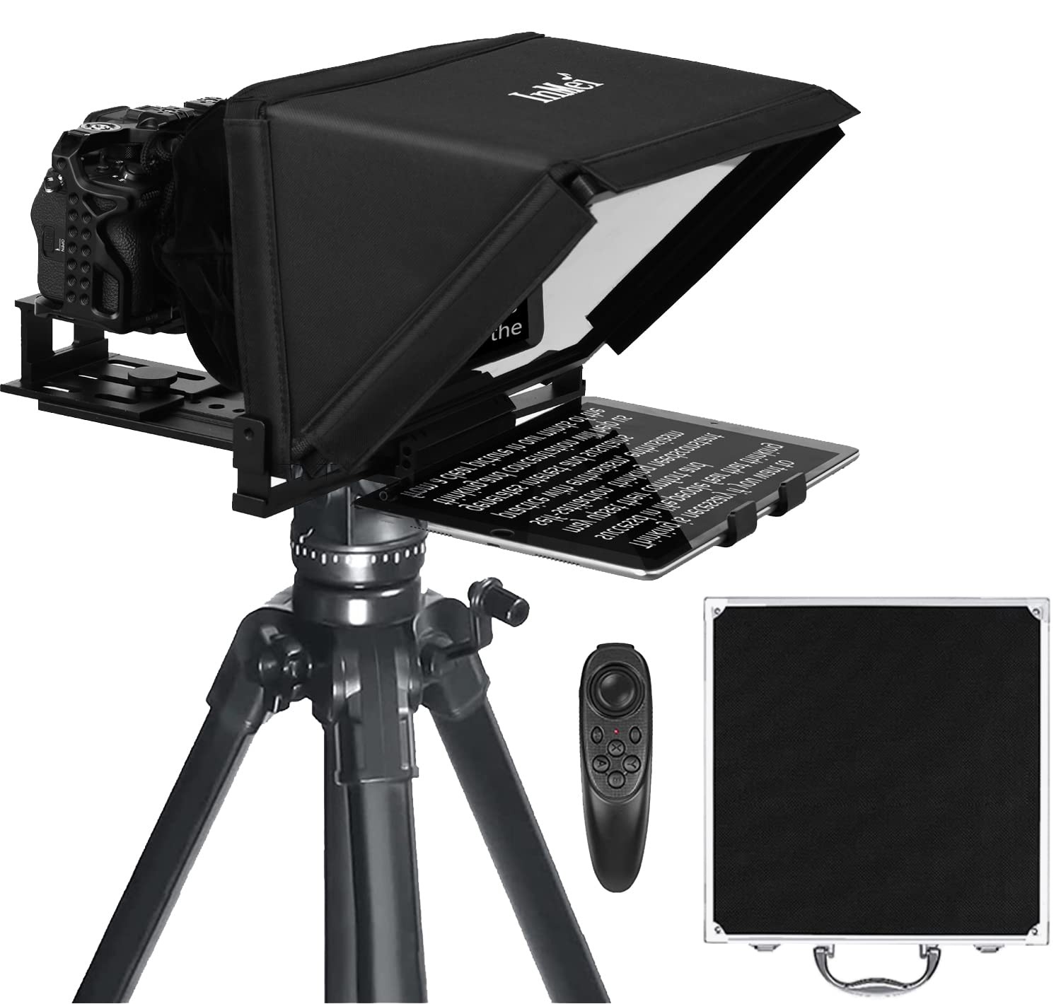 TX12 Teleprompter with Remote App Control, 13inch Metal Teleprompter，Compatib...