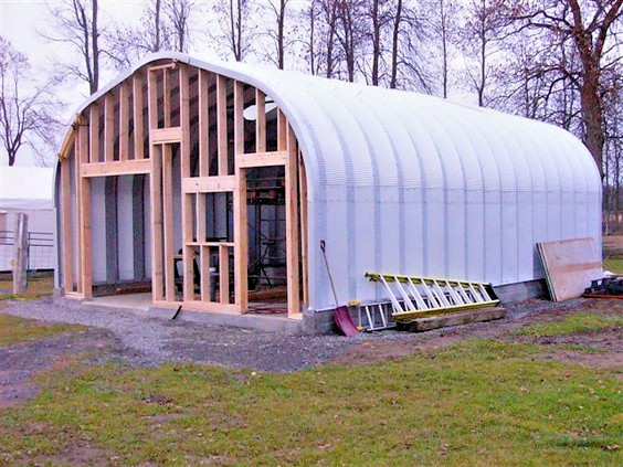 20x60x16 Engineered Steel Building Kit | DuroSPAN Clear-Span Arch Open DIY Ends
