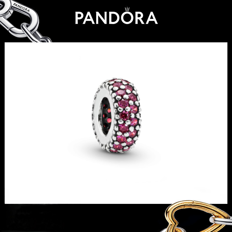 Authentic PANDORA Fuchsia Pavé Sparkle Inspiration Within Spacer Charm 791359CZR