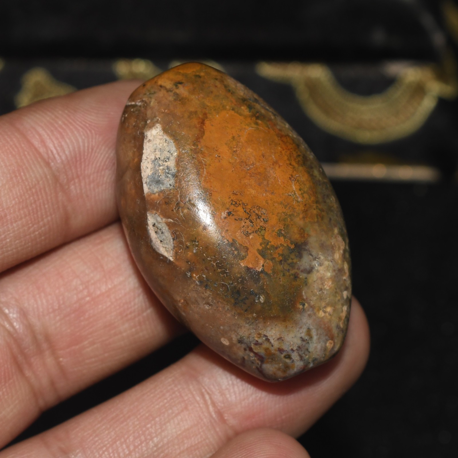 Big Genuine Ancient Central Asian Jasper Stone Bead over 2000 Years Old
