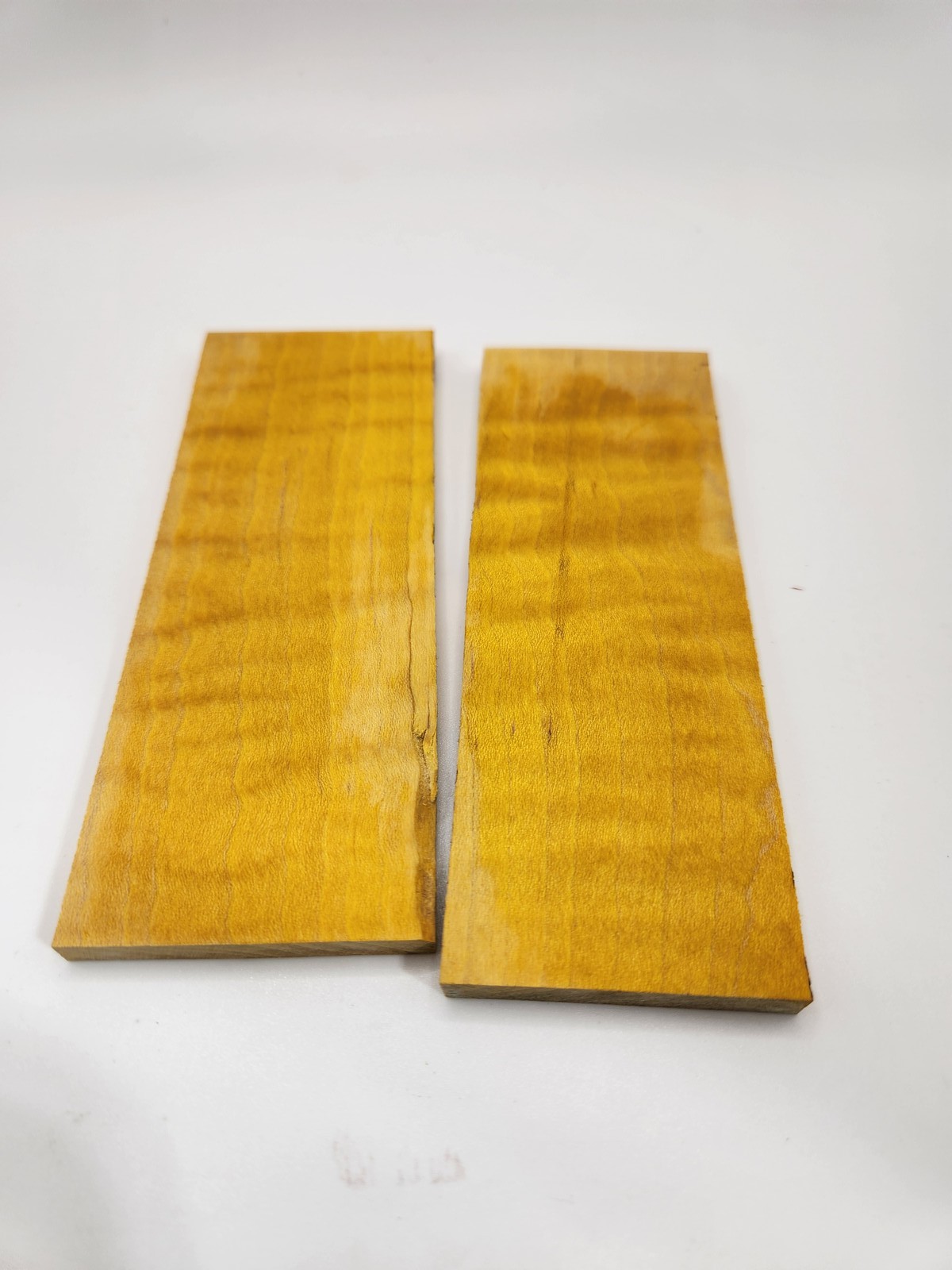 Quilted stabilized gold dyed maple scales