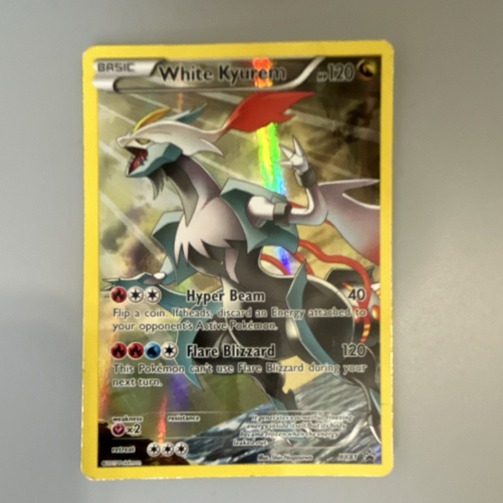 Pokémon TCG White Kyurem XY Promo Full Art Holo XY81 Basic 120 HP Card