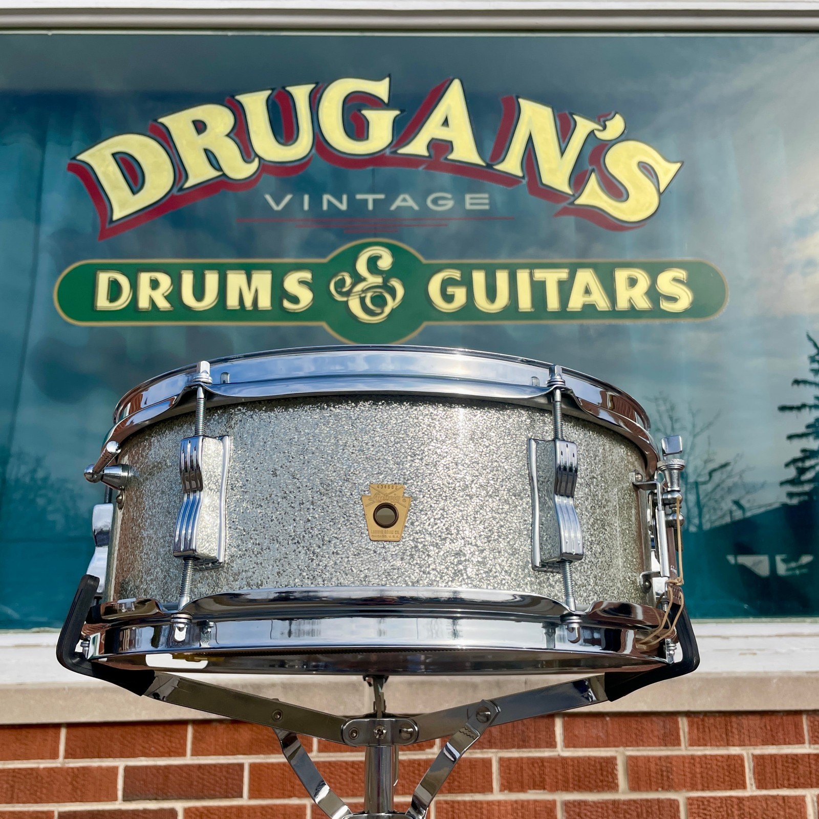 1960s Ludwig 5x14 Pioneer No. 491 Snare Drum Silver Sparkle