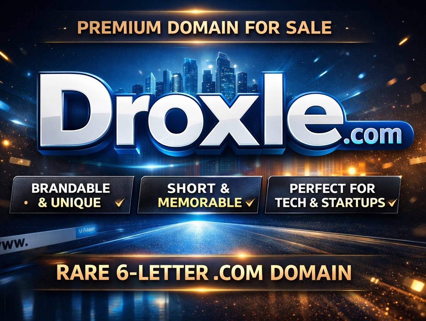 Droxle.com  - 6 letter PREMIUM .com Domain Name