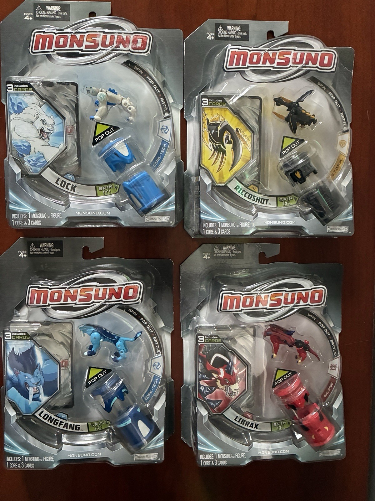 NEW Monsuno S.T.O.R.M. Lot Of 4 Riccoshot, Lock,Librax, And Longfang