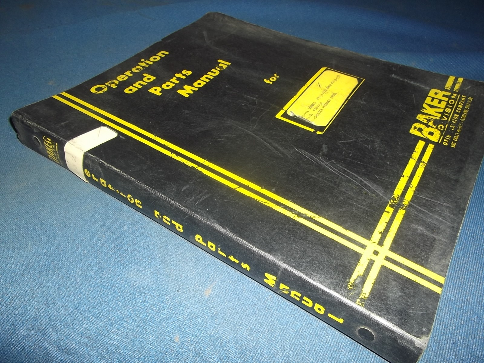 BAKER FTD-050 FORKLIFT OPERATION PARTS & MAINTENANCE SERVICE MANUAL