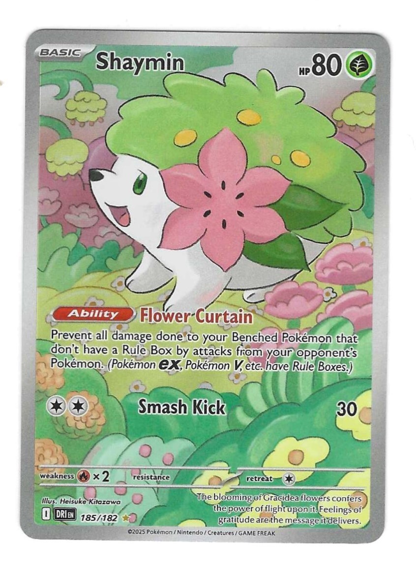 Pokémon TCG: Shaymin (Illustration Rare) - 185/182 - S&V Destined Rivals - NM