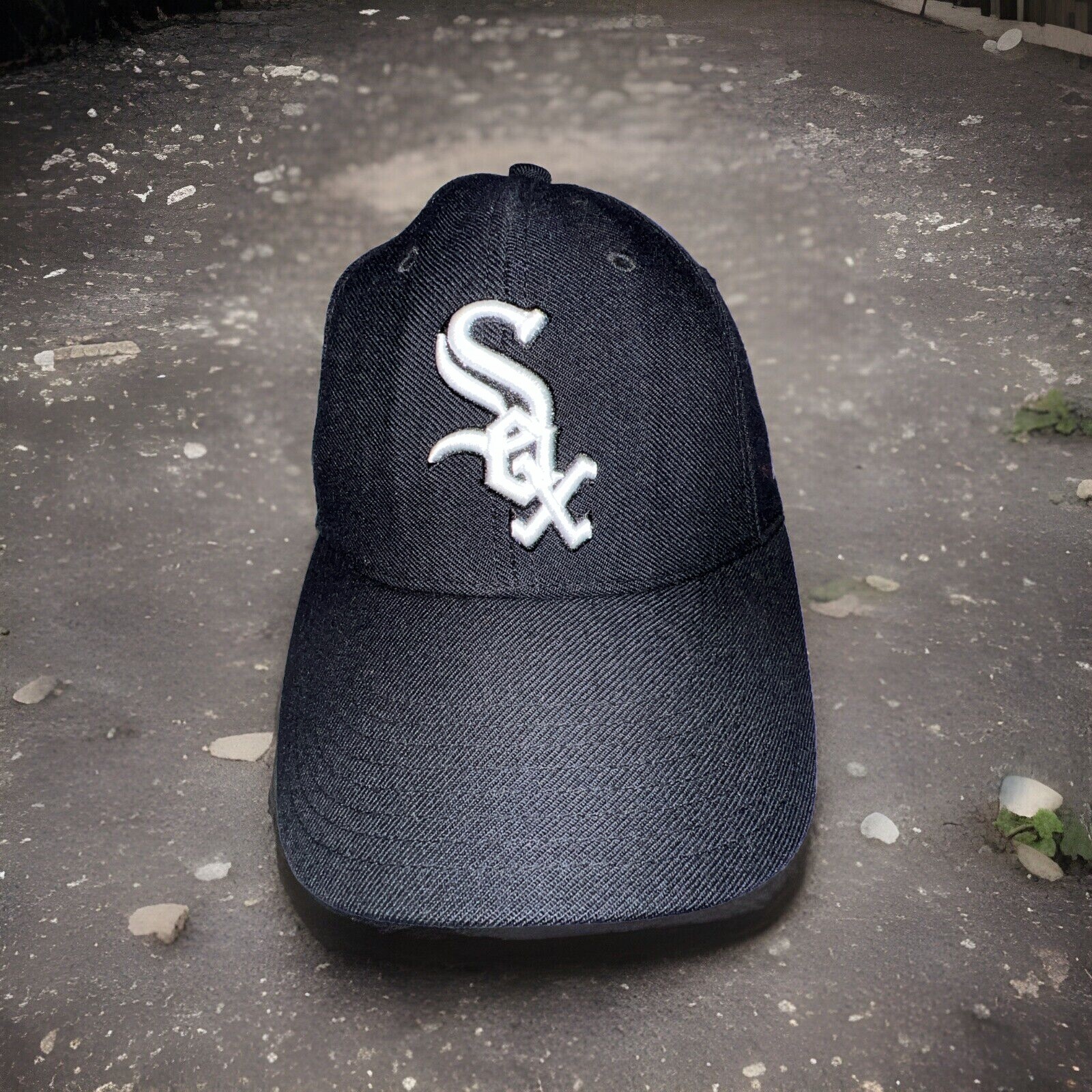 Chicago White Sox Wool Black Hat Cap MLB Gen Merchandise Hook Loop Team Nike