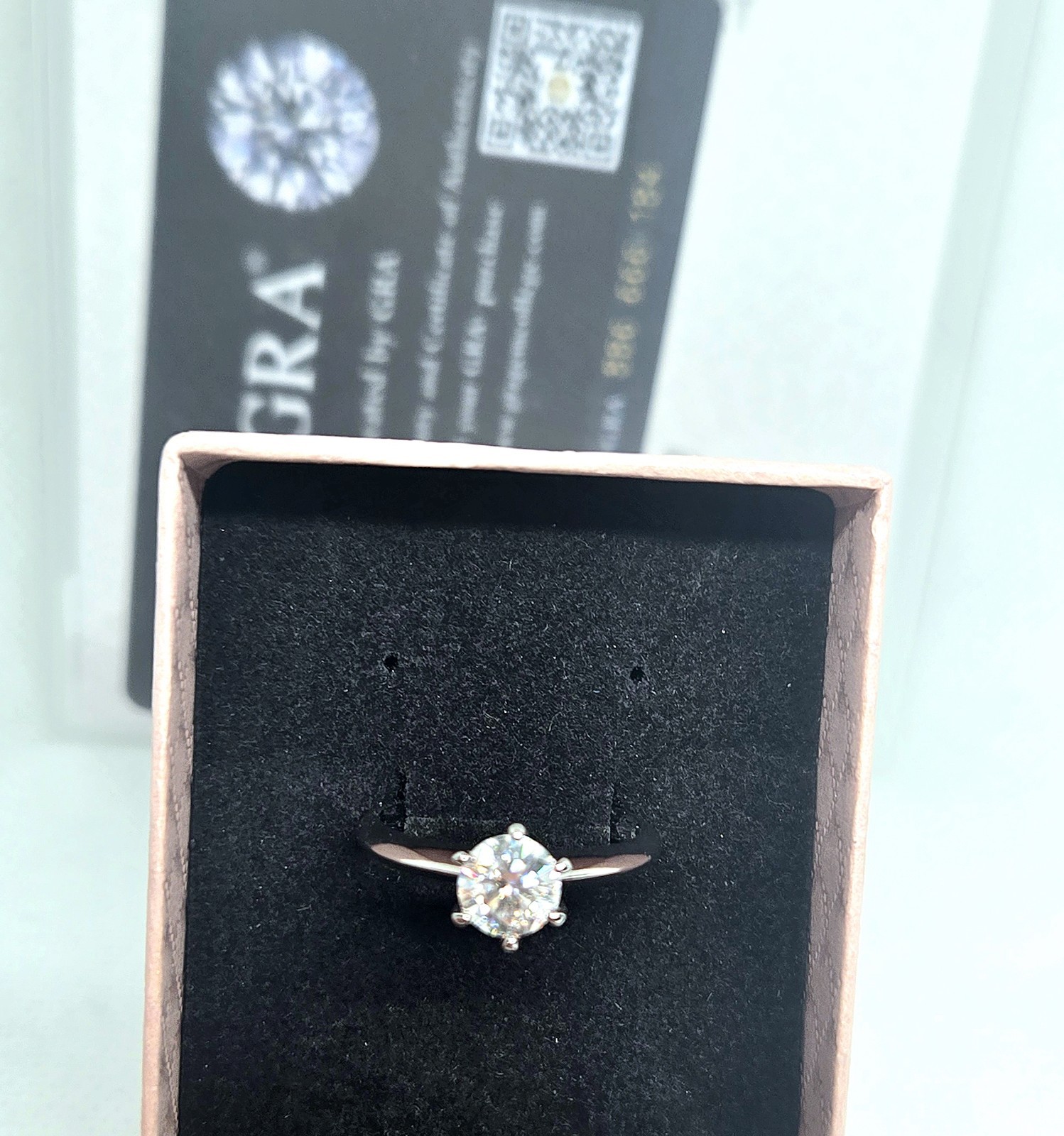 Moissanite 1 Ct Round Solitaire 925 Sterling Silver Ring Size 6.5