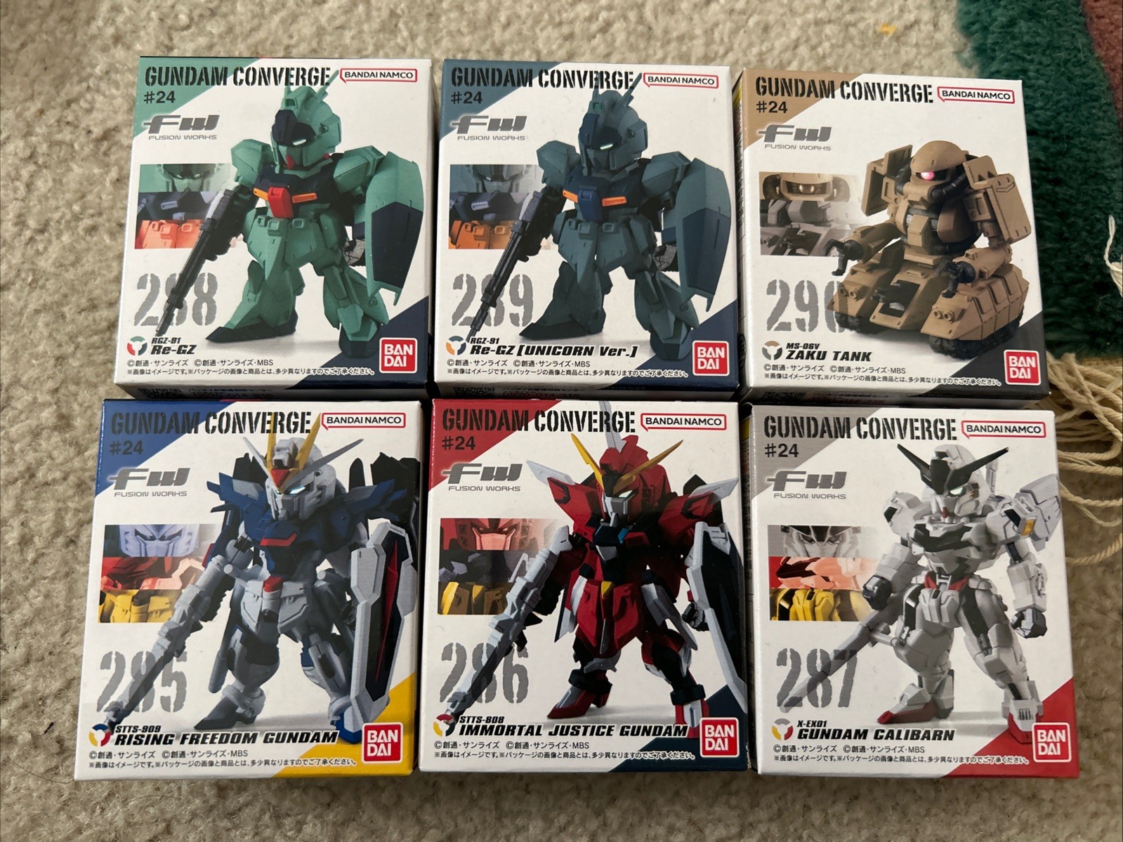 Bandai FW Gundam Converge #24 285 to 290 gundam mini figure 1 set of 6 pcs