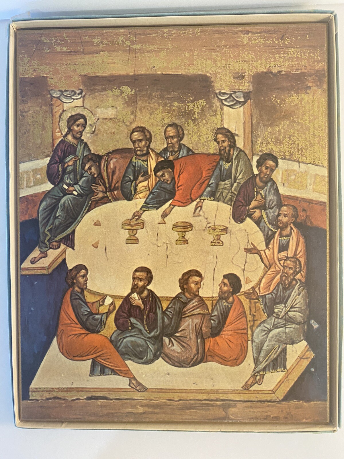 The Lords Supper Gothic Style Wall Plaque 14” X 11” Inch Wood Laminated