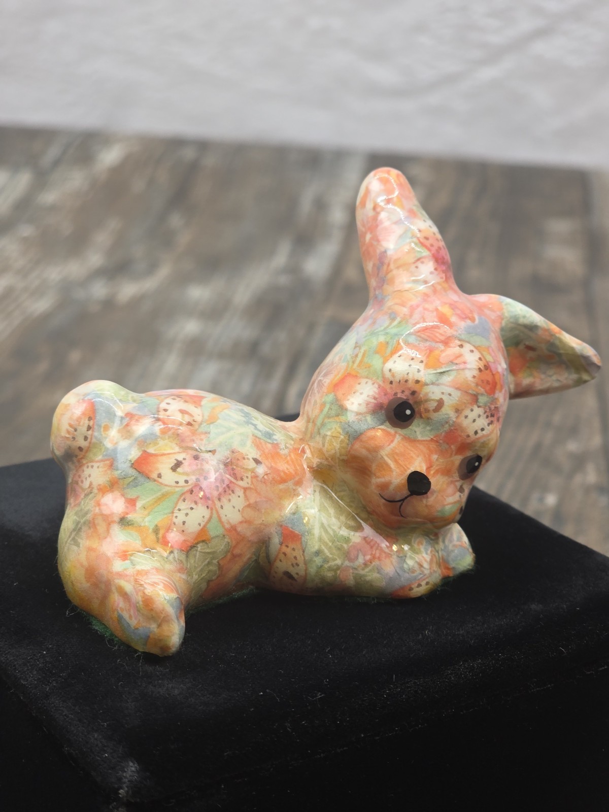 Vintage Mikasa Rabbit Floral Design Pink Teal. Porcelain Very Unique 