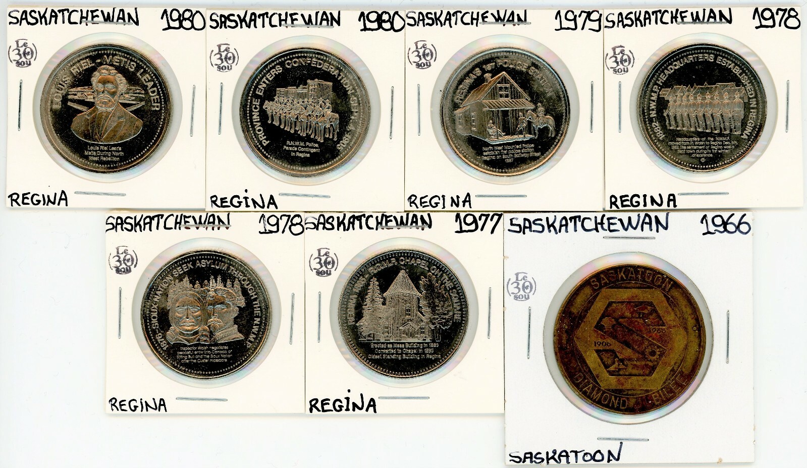 Saskatchewan Trade Tokens Dollars 1966 to 1980 #12670