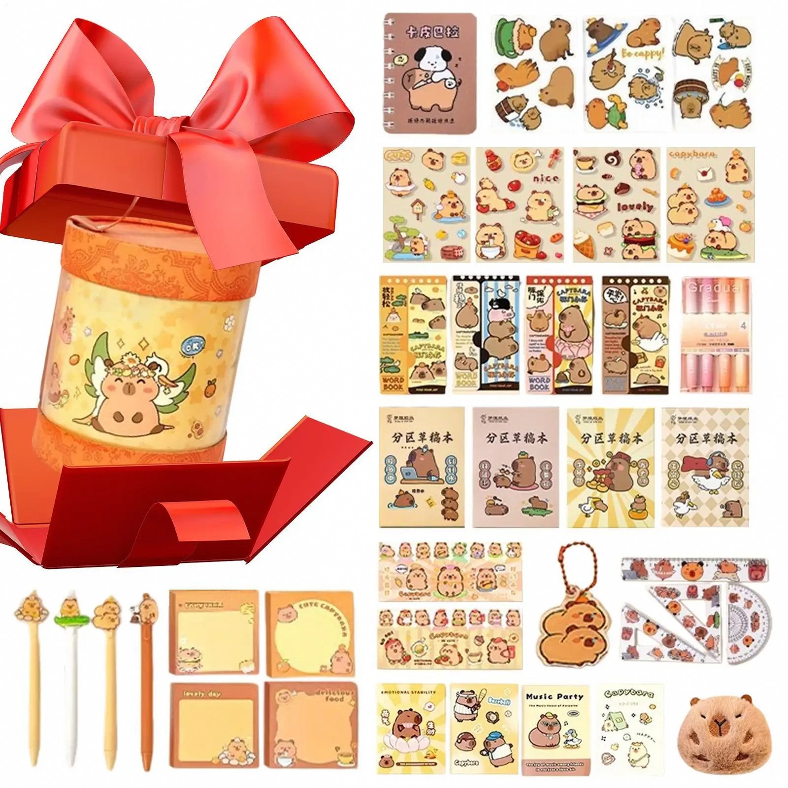 Cute Multi Compartment Pencil Case Stationery Set For Students Kids Youth