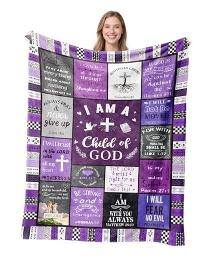 Christian Gifts for Women, Birthday Gift for 60" X 50" Christian Gifts-purple