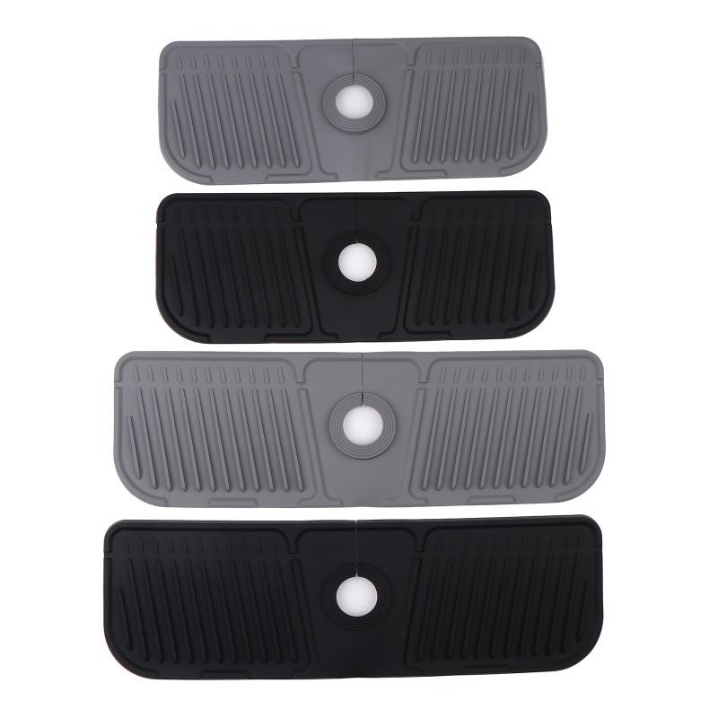 Kitchen Silicone Faucet Pad Bathroom Drain Soap Box Mat Free Punch Drain Rack