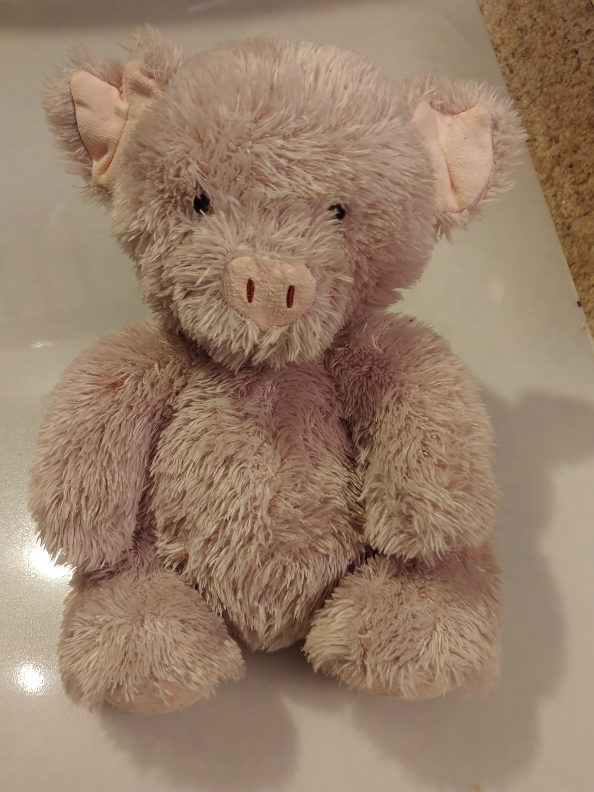 Jellycat Pudge Piglet Beige Pink Pig Plush Stuffed Animal 10"