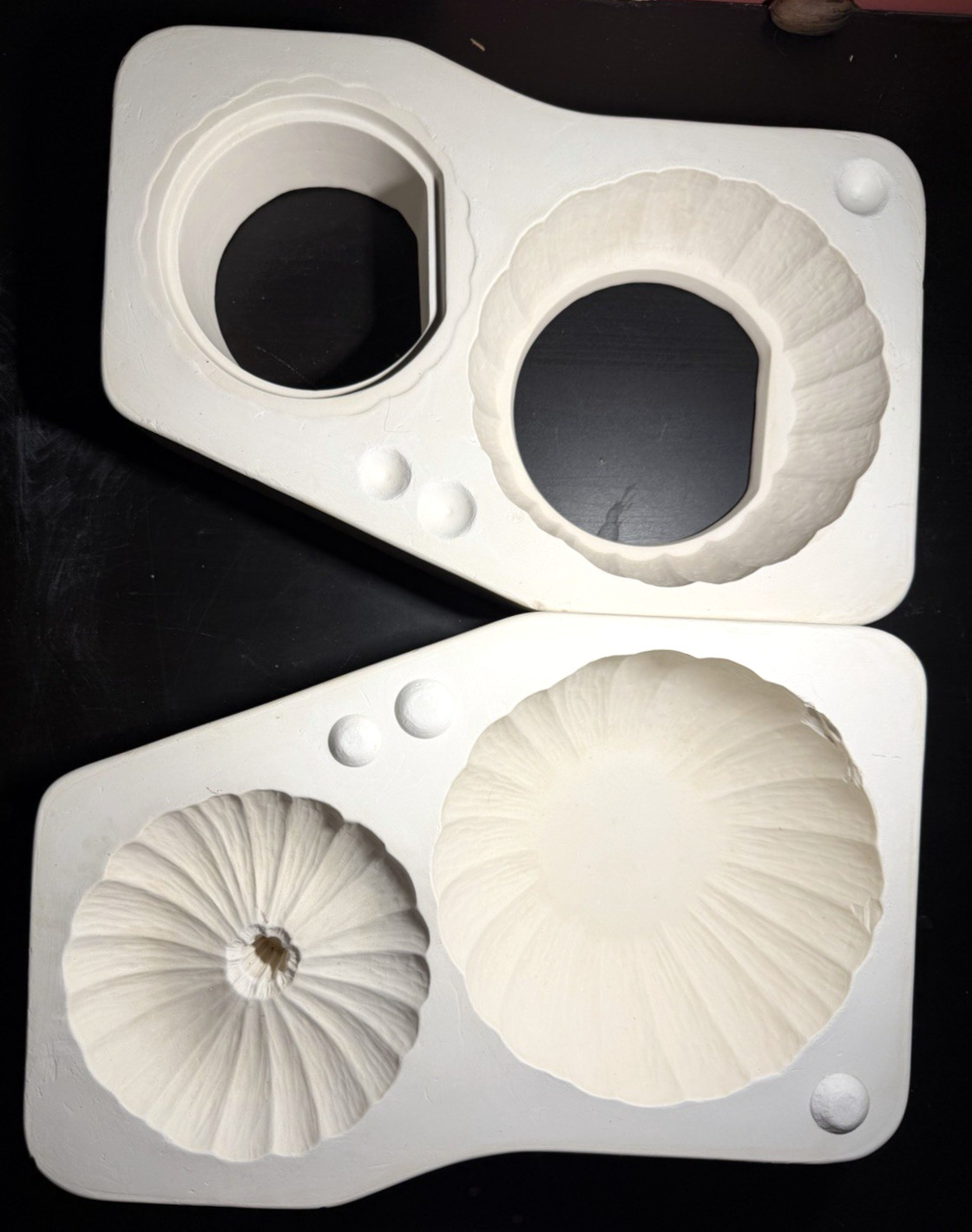 Vintage Duncan Ceramic Slip Casting Mold Pumpkin Container Box w/Lid DM 392 1971