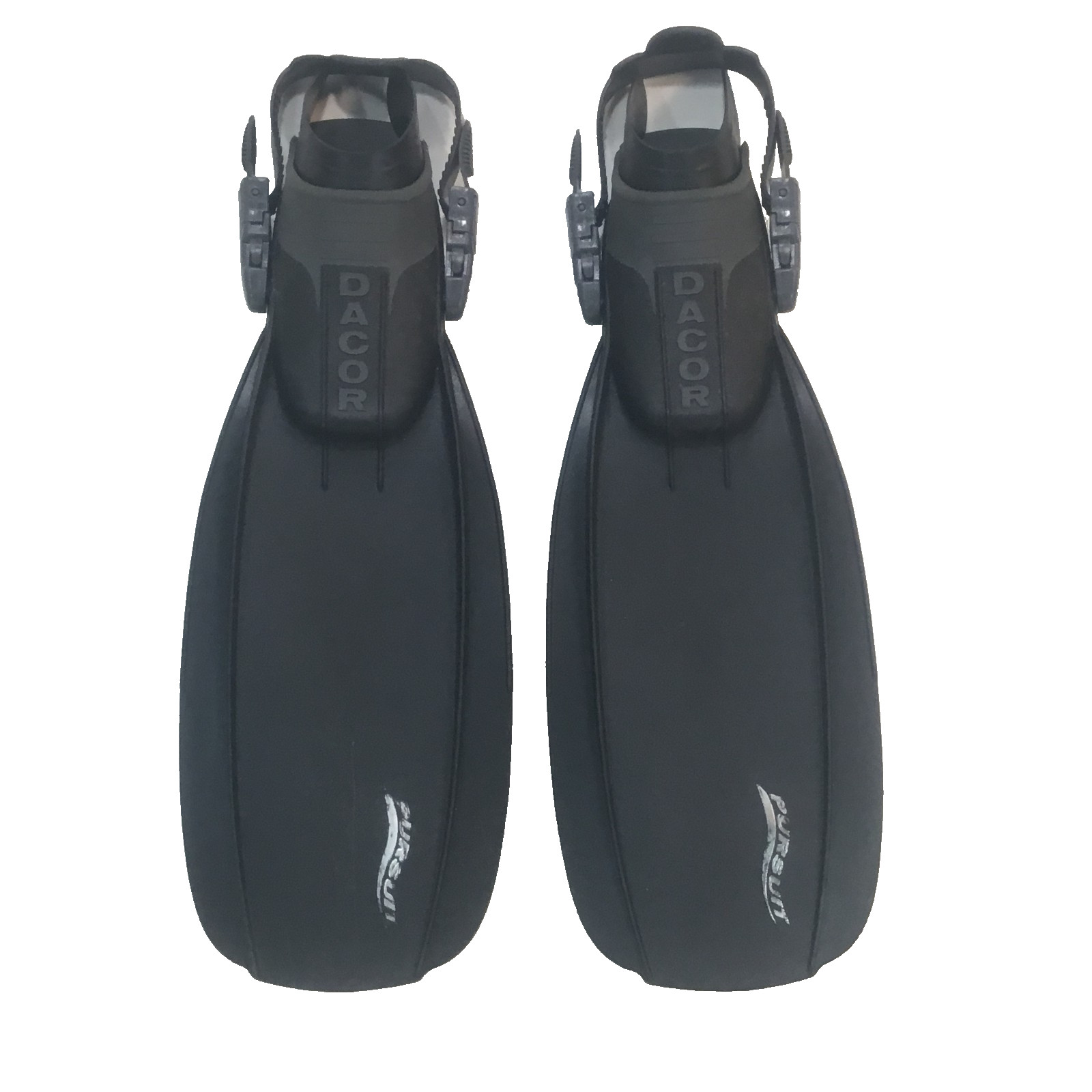 DACOR Pursuit Scuba Diving Fins Adjustable Black Snorkeling Size Small