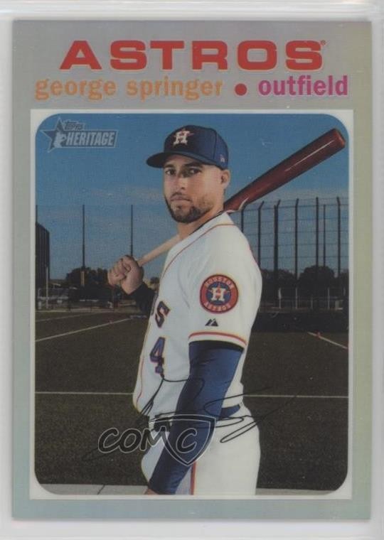2020 Topps Heritage Chrome Refractor /571 George Springer #THC-244 10k8