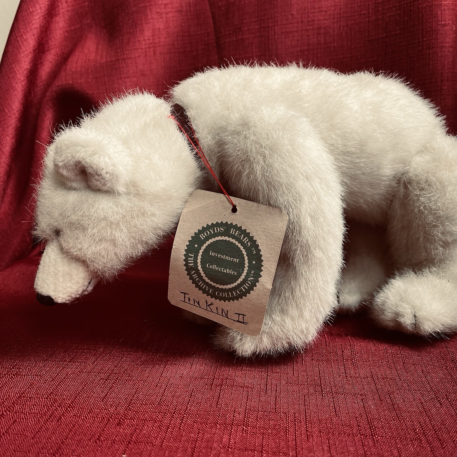 Boyds Bears Archive Collection Tin Kin II White Plush Polar Bear 13” w/ Tag