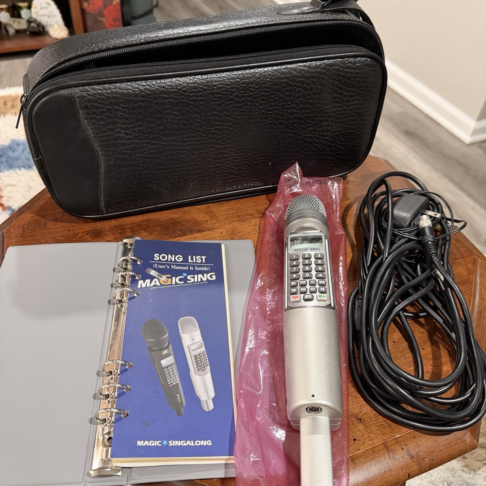 Magic Sing All-in-one Karaoke System Silver w/ Microphone, Case, Cables