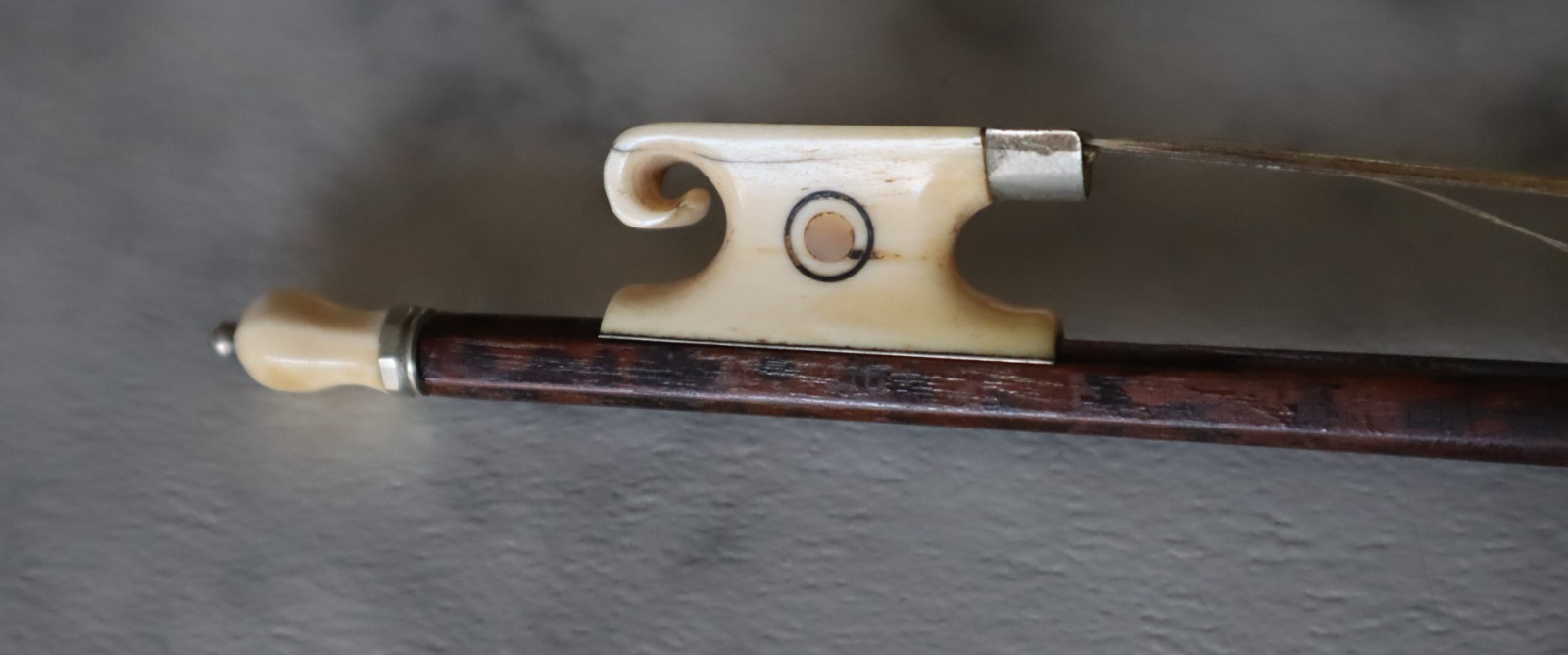 Antique 1900's Didelot Vuillaume STYLE Violin Bow French Frog Abalone Inlay