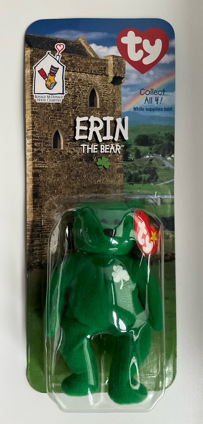 McDonald's Ty Teenie Beanie Baby Erin The Bear 1999