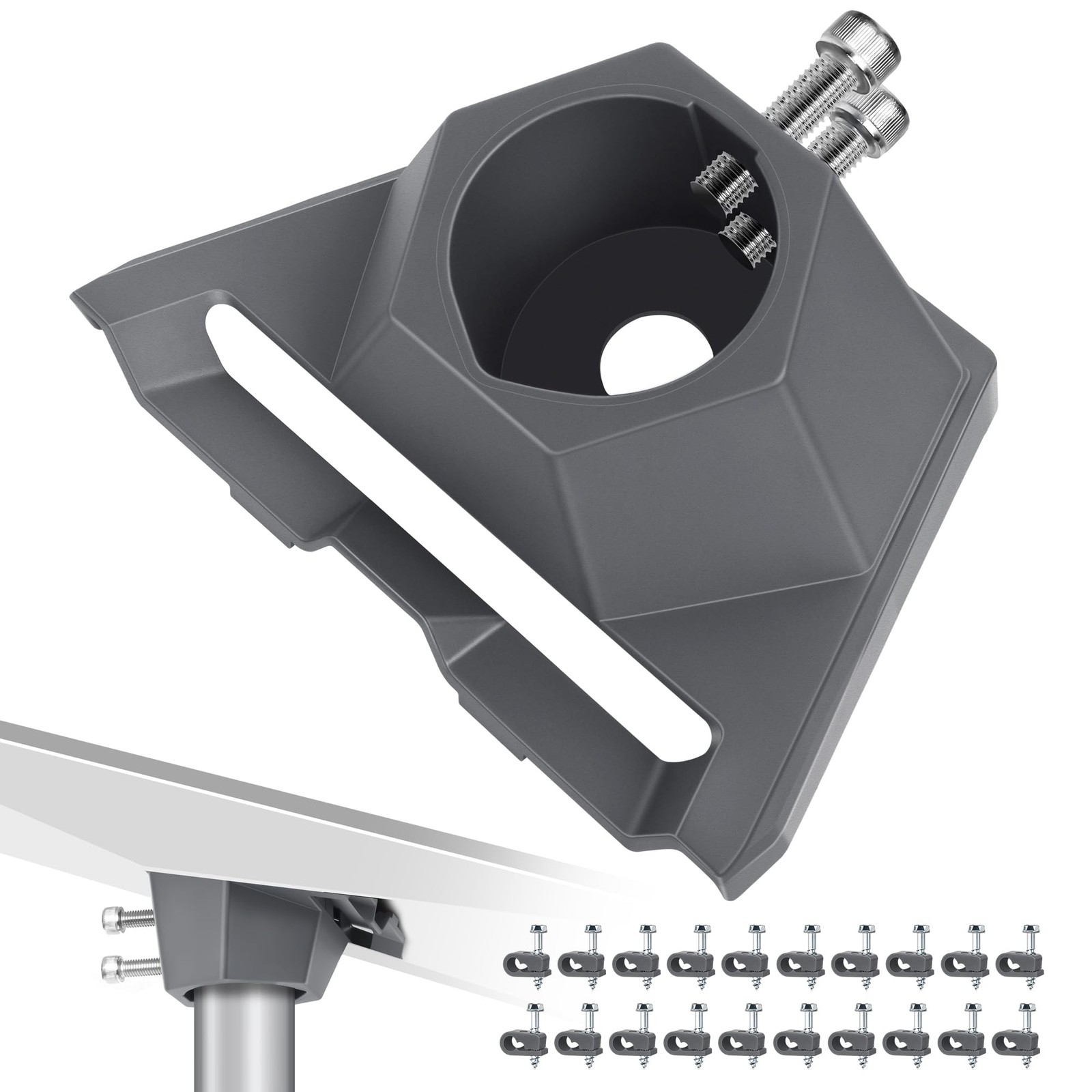 Pipe Adapter Mount for Starlink Gen 3, Compatible with 1.25-2.5'' Pipe, Starl...