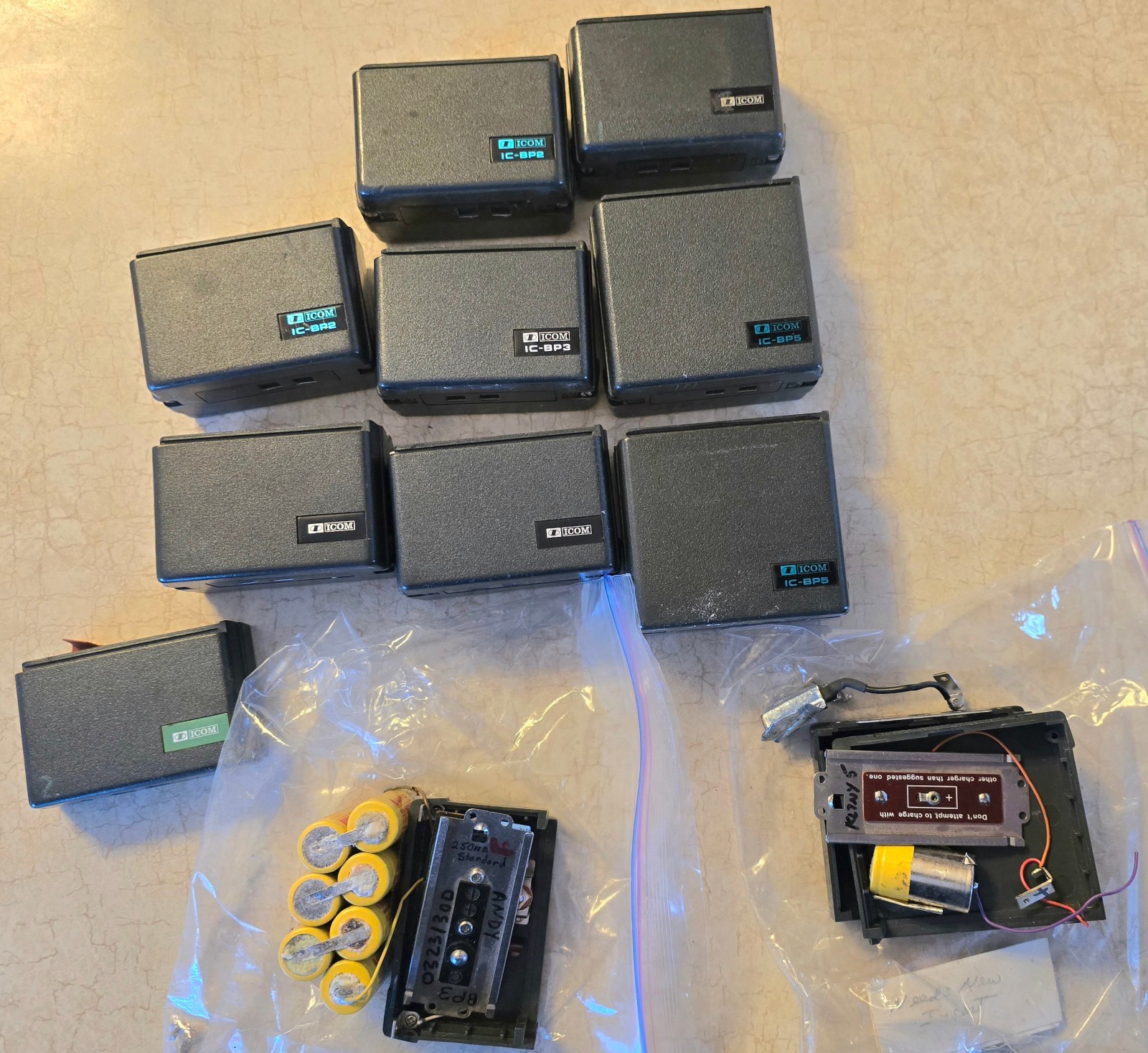 Icom Batteries cases for ICOM IC-2AT, etc - renew with new cells