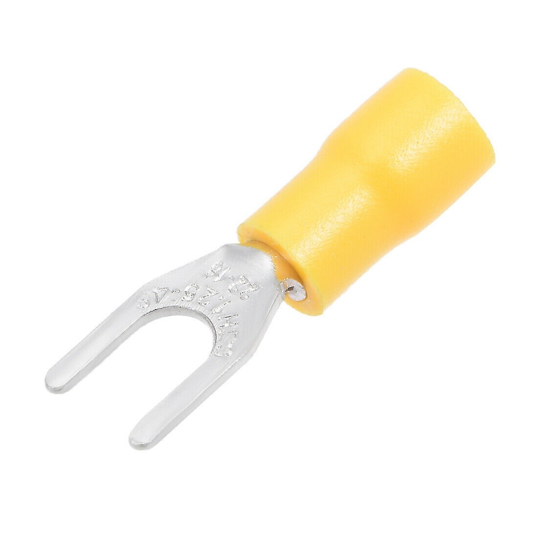 200pcs SV1.25-4S Insulated Fork Spade Wire Crimp Terminal 22-16AWG Yellow #am