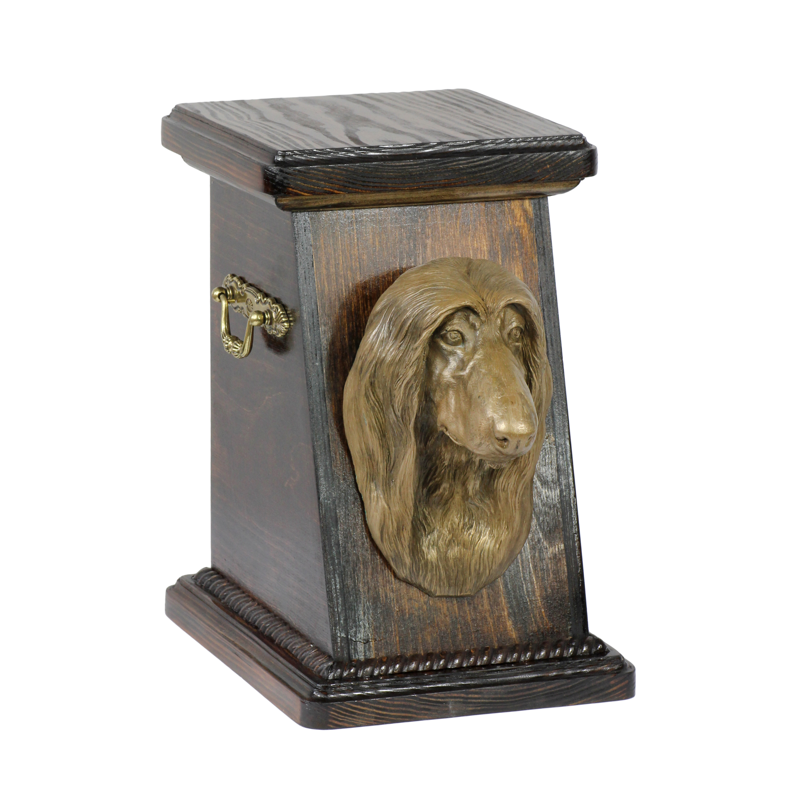 Afghan Greyhound Holzurne With Dog