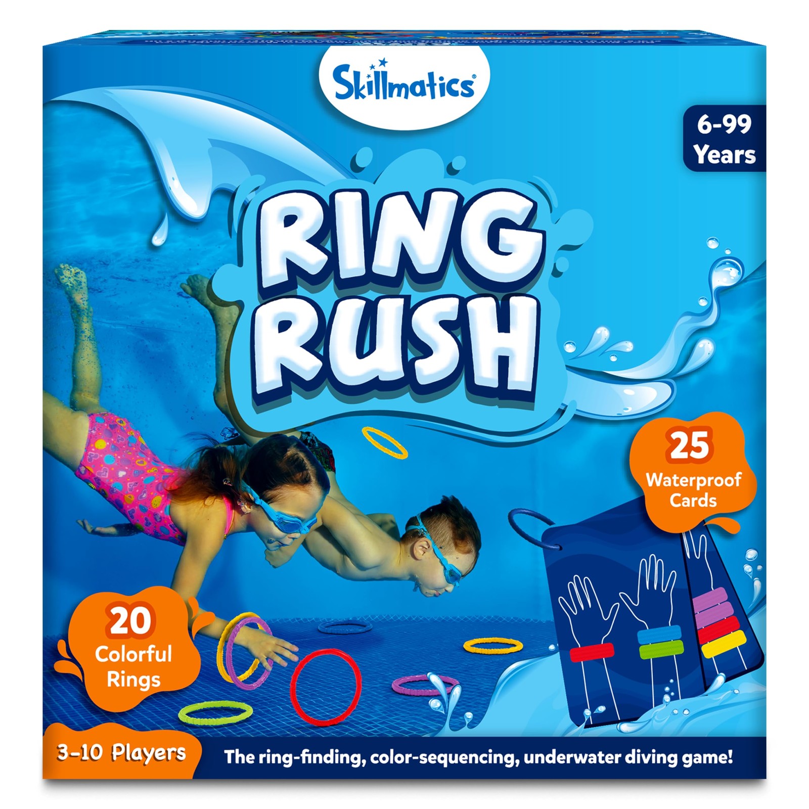 Ring Rush Diving Toys - Search and Find Game for Summer Fun, Swimming Pool To...
