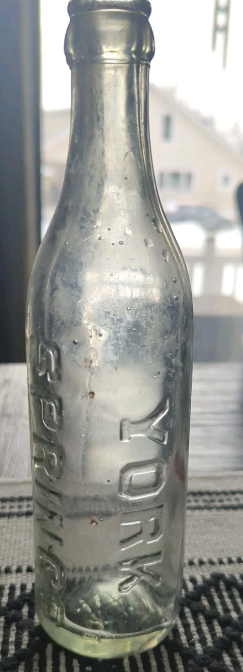 Antique 1910s YORK SPRINGS Glass Soda Pop Bottle TORONTO CANADA