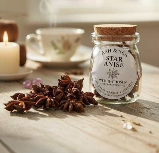 Ash & Sea Star Anise Witch-Chosen Ritual Herb Protection Prosperity Witchcraft
